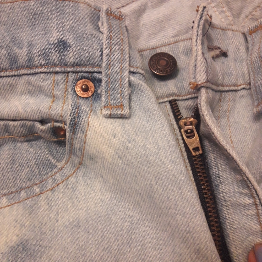 Vintage Levis Blue Jeans 505 Straight Leg Red Tag All Cotton Denim Size 31W 31L - Picture 8 of 16